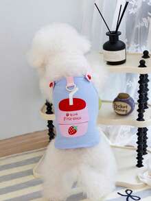 PETSIN Pet Spring New Dog Clothes Animal Supplies Pet Clothing Dog Tank Top Cat T-Shirt Teddy Outfits Small Animal Attire Casual Cool Tank Top Dog Clothes Cat Clothes Two-Season Spring & Summer New Tank Top - Multicolor - View 12