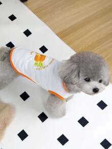 PETSIN 宠物春季新款狗狗服装 动物用品 宠物服装 狗狗背心 猫咪T恤 泰迪熊套装 小型动物服装 休闲酷炫背心 狗狗服装 猫咪服装 春夏两季新款背心 - 彩色 - 查看 11