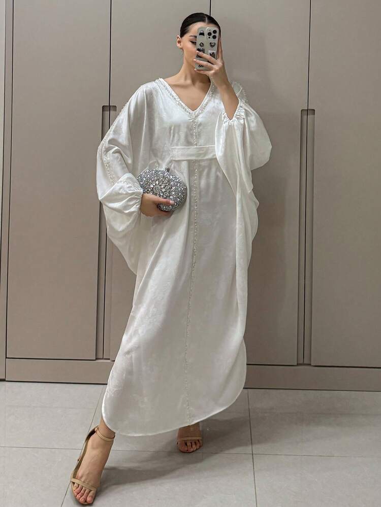Women's V-Neck Sequin Patchwork Casual Daily Date Outing Dress Sundress