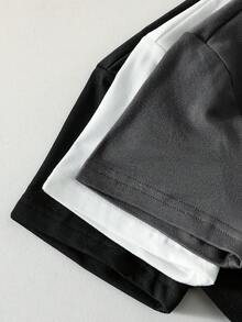 SHEIN Vacaura 青少年男童休闲百搭日常圆领短袖T恤 - 彩色 - 查看 4