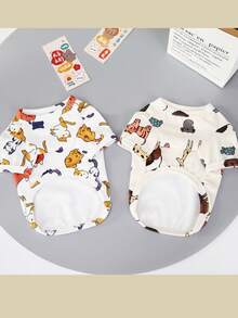 PETSIN 宠物春季新款狗狗服装 动物用品 宠物服装 狗狗背心 猫咪T恤 泰迪熊套装 小型动物服装 休闲酷炫背心 狗狗服装 猫咪服装 春夏两季新款背心 - 彩色 - 查看 8