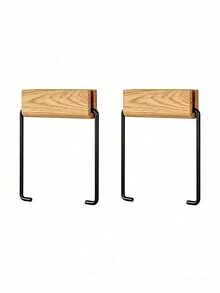 Madebyblanc Minimalist Wall Mounted Toilet Paper Holder, Wooden And Metal Bathroom Tissue Roll Rack - Multicolor - View 14