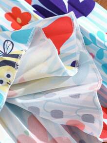 SHEIN Elladie kids 女童休闲无袖热带印花连衣裙，春夏新品 - 藍色 - 查看 6
