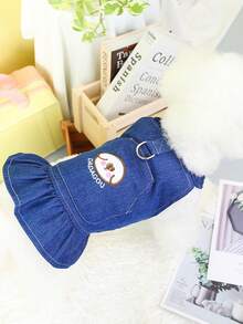 PETSIN 狗狗服装、猫咪服装、动物裙装、宠物春夏新品系列、幼犬连衣裙、公主风百搭连衣裙、条纹印花、小型动物服装、清凉防晒霜 - 彩色 - 查看 11