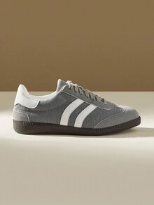 CUCCOO EASI Women's Contrast Color Flat Casual Sneakers For Daily Wear For Christmas - Dark Grey - View 3