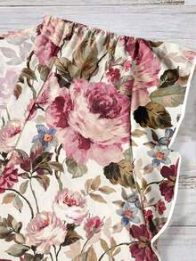 EMERY ROSE Camisa casual minimalista con estampado floral, adecuada para vacaciones de verano y citas - Multicolor - Ver 3
