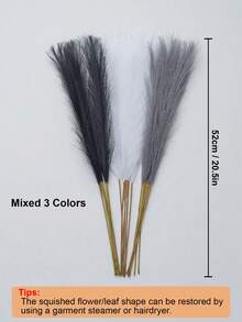 12/24pcs Faux Pampas Grass Artificial Reeds Large Tall Fluffy Artificial Fake Flower Bulrush Reed Grass Artificial Plants Boho Decor For Wedding Party Decoration, Home Living Room Bedroom Decor, Vase Arrangement, DIY Photoshoot Props Gifts Birthday Graduation,Fall Decor,Autumn - Multicolor - View 4