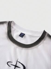 ROMWE MEN Street Life Men's Casual Star Print Round Neck Tank Top, Summer - Beige - View 7