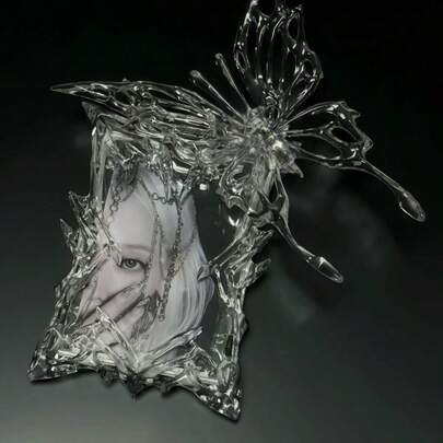 Bao đựng thẻ nhỏ trong suốt, không màu, đa năng, hình dáng đặc biệt, dành cho nữ, thần tượng.