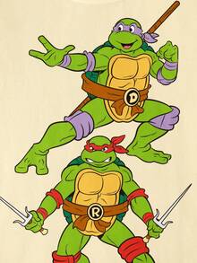 TEENAGE MUTANT NINJA TURTLES | SHEIN Young Boys Casual Printed Short Sleeve T-Shirt, Multi-Pack - Multicolor - View 5