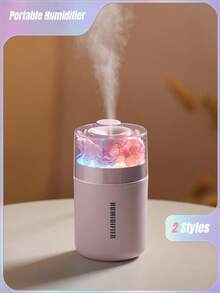 Eternal Flower Mini Humidifier | 2-Speed Mist Mode USB Humidifier | 7-Color LED Night Light | Quiet Operation Desktop Humidifier | Auto-Shut Off Aromatherapy Diffuser - Multicolor - View 1