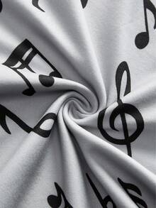 ROMWE Bộ 3 món áo hai dây ôm sát người, viền ren, in hình nốt nhạc và bàn phím piano phong cách Y2K cổ điển. - Nhiều màu - Xem 7