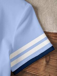 BABY SHARK X SHEIN 男童卡通印花短袖T恤套装 - 白色 - 查看 6