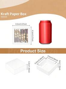 Bộ 12 hộp quà bằng giấy Kraft trắng kèm vỏ bọc bảo vệ PVC trong suốt. Kích thước khi mở ra: 9.41x9.33x0.02 inch. Kích thước hộp: 3.27x3.27x1.26 inch. Kích thước bên trong: 2.65x2.65x1.18 inch. Hộp đựng hình chữ nhật màu trắng dùng để đựng đồ dùng học tập, văn phòng phẩm, vật dụng nhỏ, trang trí nhà cửa mùa thu, quà tặng Giáng sinh, sinh nhật, đám cưới, tiệc tùng, trang trí theo phong cách mộc mạc, giải pháp gói quà và sắp xếp đồ dùng. - trắng - Xem 6