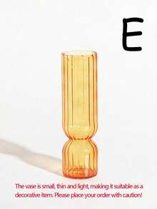 1pc Nordic Glass Vase Colored Transparent Flower Arrangement Container Plant Hydroponic Flower Vase Desktop Ornament Home Decoration Back To School Room Decor School Supplies - Multicolor - View 17