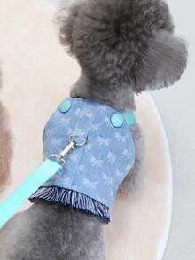 PETSIN Pet Chest And Back Skirt, Cat Traction Strap, Animal Collar Set, Pet Supplies Strap Skirt, Dog Walking Princess Skirt, Pet Chest And Back Skirt+Rope Sweet Princess SBritish Style Chest And Back Set - Multicolor - View 13