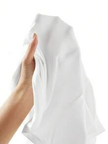 Ellevyn Camiseta elegante de punto elástico de manga corta con pliegues asimétricos y unicolor para mujer, primavera/verano - Albaricoque - Ver 14