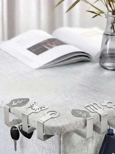 Madebyblanc New Pattern Stainless Steel Tablecloth Clips, Creative Multi-Shape Elastic Tablecloth Holders For Rectangular, Round, And Outdoor Dining Tables, Non-Slip And Adjustable Table Cover Clamps For Home Kitchen, Party, And Picnic Use, Decorative And Functional Table Securing Clips In Assorted Designs (Set Of 8-12), Easy-To-Use Reusable Clips To Keep Tablecloth Tight And Neat, Perfect Gift For Housewarming And Hosts.