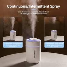 Mini Humidifier | 2 Mode Portable Mist Humidifier | Colorful LED Night Light | Quiet Operation Air Humidifier | Scheduled Auto-Shut Off Desktop Humidifier - Multicolor - View 4