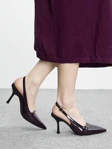 CUCCOO BIZCHIC Giày cao gót nữ - Màu Đỏ Sâu - Xem 5