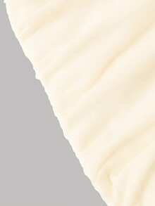 SHEIN 少女针织网眼印花褶皱紧身吊带裙 - 白色 - 查看 6