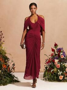 Zivah 2026春夏新音乐节、复活节、圣帕特里克节、情人节、约会、西部风情、游牧风、生日派对、毕业典礼、大学风、学生装、日常休闲、百搭、休闲、度假、邮轮旅行、海滩、日光浴、热门单品 - 酒紅色 - 查看 9