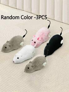 1pc Cat Toys Tease Cats And Mice Plush Simulation Self-Hilarity To Relieve Boredom And Eliminate Kittens Teasing Cat Pet Supplies - Multicolor - View 12