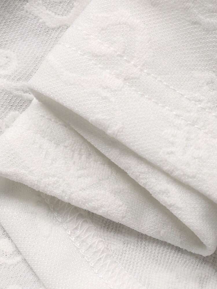 Jacquard Fabric Loose Top And Lightweight Pants Women Pajama Set