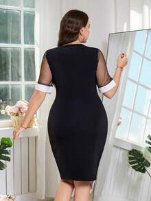 SHEIN Clasi Đầm cỡ lớn phối màu cổ vuông tay lửng ôm sát vạt bất đối xứng, đầm dạ hội sang trọng cho đám cưới, quần áo mùa hè, trang phục mùa hè, trang phục mùa xuân, trang phục mùa xuân, đầm mùa hè, đầm mùa xuân, đầm lễ hội, đầm thanh lịch, đầm dự tiệc thanh lịch, trang phục dự tiệc, đầm dự đám cưới, đầm dự tiệc cưới, đám cưới & sự kiện, đầm phù dâu, đầm tốt nghiệp, trang phục tốt nghiệp cho mẹ, trang phục đi chơi, đầm dạ hội, đầm sinh nhật, trang phục sinh nhật cho phụ nữ, trang phục ngày lễ cho phụ nữ, trang phục nghỉ mát cho phụ nữ, trang phục ngày lễ, đầm trang trọng, đầm đen trắng, đầm cỡ lớn, đầm ôm sát cỡ lớn, đầm thanh lịch cho phụ nữ có thân hình đầy đặn, đầm đen trắng thanh lịch, đầm cỡ lớn cho phụ nữ, đầm công sở cho phụ nữ, đầm nữ, trang phục trang trọng, đầm mới về cho phụ nữ, đầm thường ngày - màu đen - Xem 2