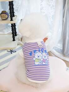 PETSIN Pet Clothing, Dog Clothing, Cat Hoodie, Casual Vest, Spring And Summer New Item, Small Animal Printed Vest, Cool Casual Wear, Cartoon Hoodie - Multicolor - View 8