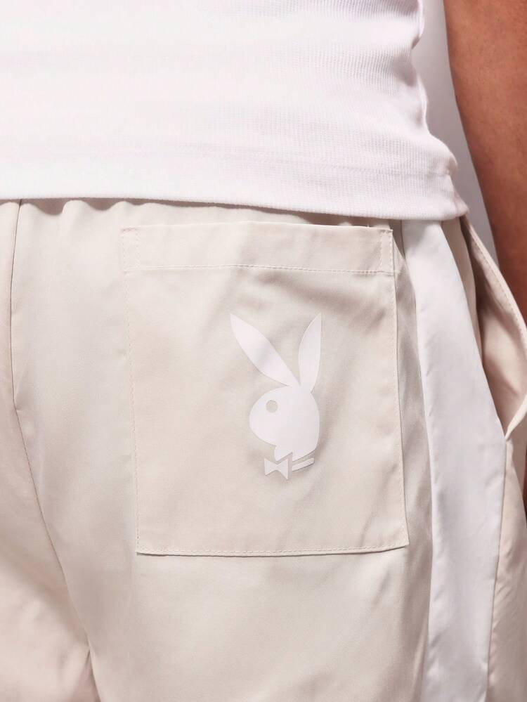 PLAYBOY X SUMWON Pantaloncini in nylon con coulisse e tasche laterali