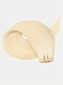 PU胶带接发片，真人发，无胶胶带式接发，无缝PU贴面接发片，40-50克，适合细软发质，预封缝合夹、胶带、缝合式微型连接环 - S60 - 查看 3