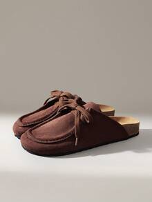 Solecia 女士休闲百搭系带穆勒鞋 - 咖啡棕 - 查看 6