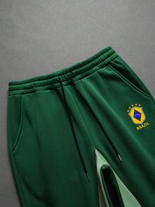 PAVTROS 女士印花连帽衫和运动裤套装 - 綠色 - 查看 5