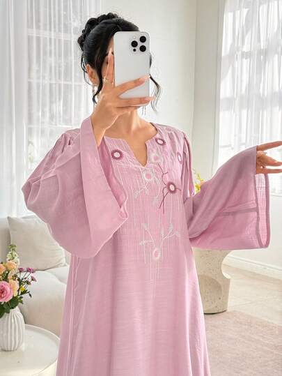 Yasmyna Women's V-Neck Floral Print Casual Dress, Suitable For Parties, Daily Wear, And Outings