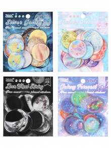 4张星空秘密星空月相贴纸套装 | 跨境防水PET材质手账贴纸 - 套裝 - 查看 11