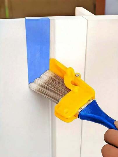 Manual Edge Paint Brush Tool, Wood Handle Non-Electric Cutting-In Brush For Walls, Ceilings, Trim & Narrow Spaces. Valentine's Gift For DIY Lover, Home Decor, Painting Supplies.