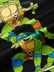 TEENAGE MUTANT NINJA TURTLES | SHEIN Young Boys Casual Printed Short Sleeve T-Shirt, Multi-Pack - Multicolor - View 11