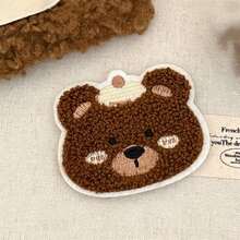 1pc Cute Bear Fringe Magic Tape | Invisible Side Hair Flyaway Tamer | Kawaii Girly Hair Gripper Pads - Multicolor - View 9