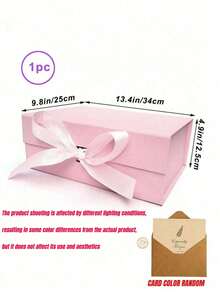 Foldable Thick Cardboard Gift Box For Gift Packaging, Rectangular Magnetic Lid For Groom's Proposal Box, With Ribbon, Wedding And Birthday Gift Packaging - Multicolor - View 8