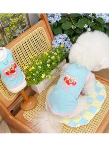 PETSIN Pet Dogs, Cats, Dairy Dogs, Japanese And Korean Soft And Cute Spring And Summer Vests, Small And Medium-Sized Dogs, Teddy Bears, Clothing Supplies, Pet Supplies - Multicolor - View 11