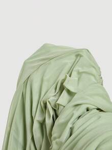 SHEIN X Belle Mariano SHEIN MOD 女士复古不对称荷叶边无袖连衣裙 - 綠色 - 查看 5