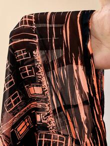 Zivah 2026 度假休闲沙滩印花宽松长裤及罩衫 - 黑色 - 查看 8