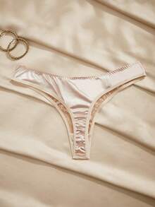 Charlaine Apricot Lace Patchwork Criss-Cross Sheer Romantic French Style Elegant Refined Women's Panties - Apricot - View 2