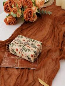 1pc 35 * 71/118/157 Inch Cheese Cloth Table Runner And Napkins, Bohemia Gauze Cheesecloth Tablecloth,Countryside Transparent Table Runner, Bohemian Style Table Runner Suitable For Wedding Decoration Arch ,Christmas For Holiday Gift Giving - Rusty red - View 12