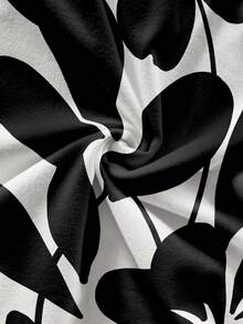 Brillora 女士休闲度假极简连体裤，度假装，廓形印花 - 白色 - 查看 8