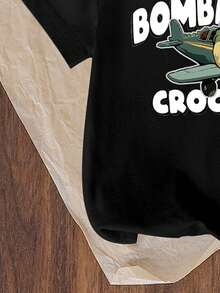SHEIN Streecool Kids 2件組小男孩休閒椰子樹與漸層印花短袖T恤短褲套裝，舒適夏季日常穿著拍照套裝 - 彩色 - 查看 5