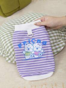 PETSIN Pet Clothing, Dog Clothing, Cat Hoodie, Casual Vest, Spring And Summer New Item, Small Animal Printed Vest, Cool Casual Wear, Cartoon Hoodie - Multicolor - View 5