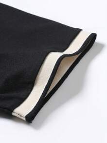 Manfinity Homme 男士夏季休闲撞色圆领短袖T恤短裤套装 - 彩色 - 查看 7