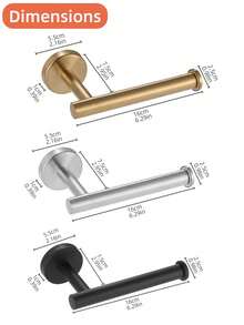 Multi-Purpose Toilet Paper Holder, Wall Mounted Bathroom & Kitchen Organizer For Paper Towels & Tissues - Multicolor - View 8